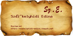 Székelyhidi Edina névjegykártya