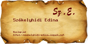 Székelyhidi Edina névjegykártya