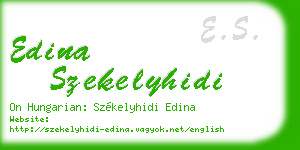 edina szekelyhidi business card